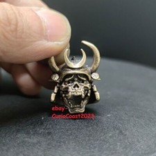 Ciondolo testa di teschio ottone massiccio fai da te casco monaco portachiavi ombrello perline decorazione