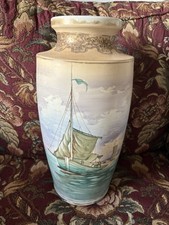 Grande vaso dipinto vintage e