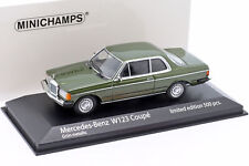 Mercedes-Benz 230CE (W123) anno 1982 verde scuro metallizzato 1:43 Minichamps