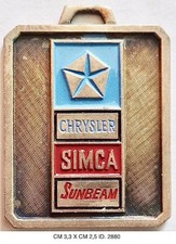 CHRYSLER SIMCA SUNBEAM PORTACHIAVI PUBBLICITARIO CONCESSIONARIO AUTO