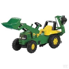 Rolly Toys John Deere trattore a pedale per bambini con caricatore e terna giocattolo per bambini
