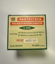 Vintage Nastroteca Registratore Nastro Geloso G 255 5 Bobine Cat 102