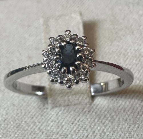 Anello oro bianco 18kt con - in,