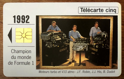 Telecarte renault 1992 réf - 5u,