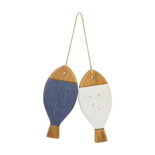 Ornamento pesce legno - in,