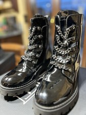 SCARPE ANFIBIO STIVALI DONNA CULT METALLICA 490 CLJ101806 PELLE NERO-Tg 36 Donna