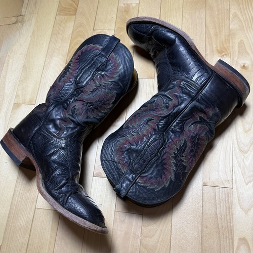 Vintage lucchese black ostrich - vintage,
