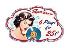 Special Jukebox Decal 25 Cent
