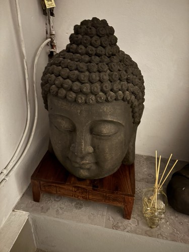 Statua testa buddha resina - buddha,