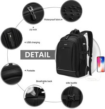 KONO Zaino per Laptop, 15.6 Pollici Resistente all'Acqua Zaino Porta PC