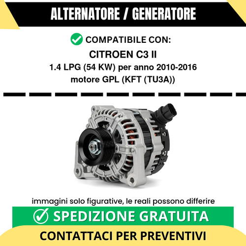 Alternatore citroen 1 - c3, ii