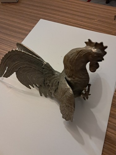 Scultura metallo argentato - scultura,