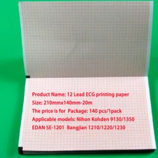 140 pz/1 confezione carta termica 12 cavi carta da stampa ECG adatta per Nihon Kohden 9130