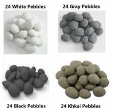 24 PZ Ciottoli Ceramica per Camino a Gas Etanolo,Stufa,Fuoco,Quattro Colori