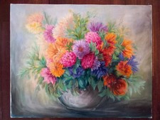 quadro ad olio su tela vaso