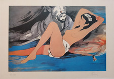 Salvatore Fiume (1915 – 1997) serigrafia -  L'alcova del Sultano