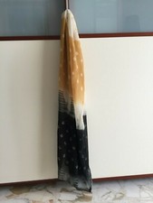 Basile sciarpa 100% seta fantasia  cm Nero Beige Foulard