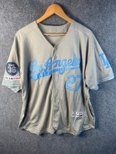 Maglia Majestic Los Angeles Dodgers Alex Verdugo #27 grigia taglia 48 cucita