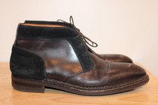 Stivali BONTONI Norvegese Desert Chukka in pelle marrone scuro US 11 EU 44 suole Vibram