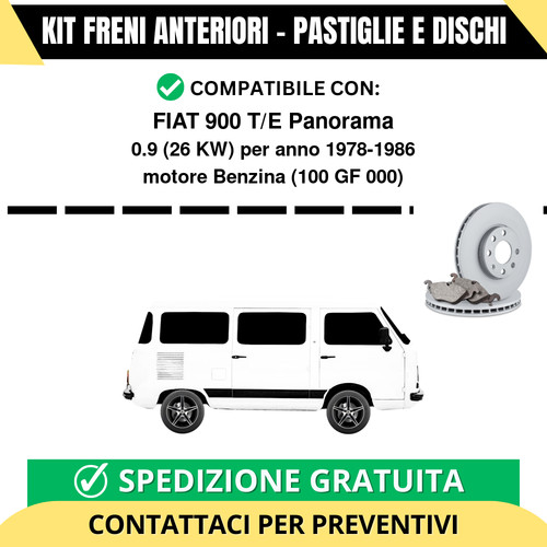 Kit freni anteriori - fiat, 900