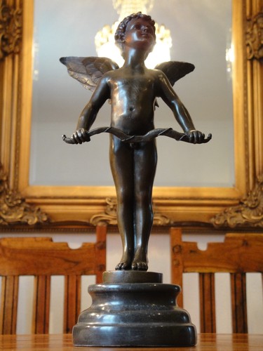 Statua bronzo marmo angelo - +,
