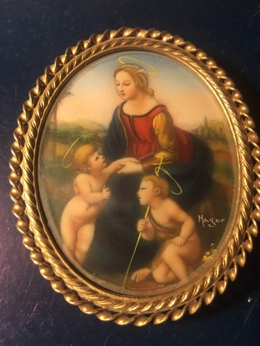 Miniatura madonna con - con, bambino
