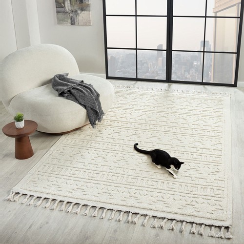 Tappeto boho beige cremoso - boho,