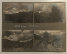 Montagna   Valli di Lanzo, Effetti di nubi, 4 foto vintage 1900 ca
