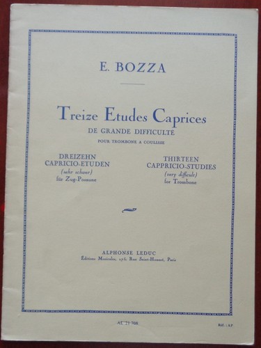 Bozza treize etudes caprices - treize,