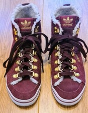 Scarpe da sneaker da donna Adidas Honey Hook Trainer Borgogna UK taglia 4 medie