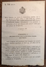 PASSARELLO,ZELATA & BEREGUARDO 1890 REGIO DECRETO X BILANCIO SPESE ENTRATE-5899