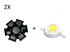 2 LED 1W BIANCO FREDDO alta