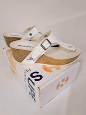 Superga sandalo Infradito donna In pelle c/zeppa Tg.40