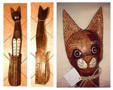 Gatto gigante in legno