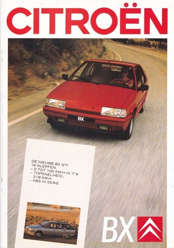 Catalogue brochure citroën - citroën, bx