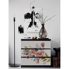 IKEA MALM comò vintage fiori