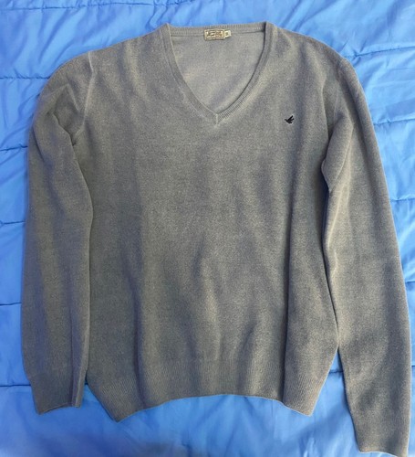 Maglione grigio con collo v - grigio,