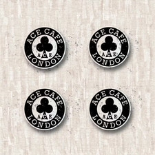 ACE CAFE LONDON 4 pezzi á 5 cm adesivo mozzo ruota tuning moto club incontro