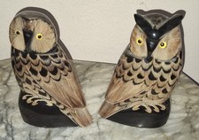 Gufo e Civetta Intagliati su corno di Bufalo