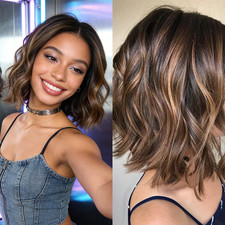 Parrucche corte bob pizzo - parrucche,