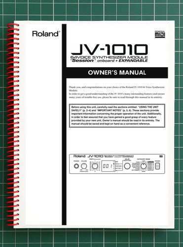 Roland 1010 manuale del - —,