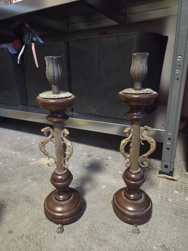 Coppia candelabri antichi - candelabri,