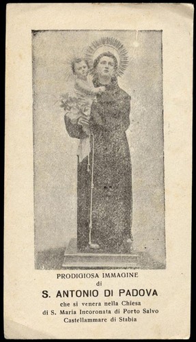 Santino holy card - santino-holy, card"s.antonio