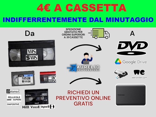 Conversioni vhs hi8 - conversioni,