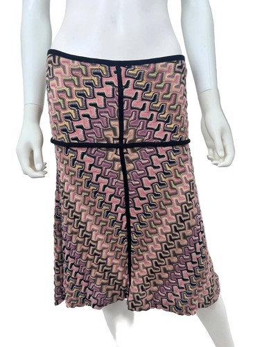 Gonna midi maglia rosa - gonna,