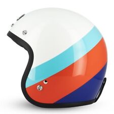 casco jet vintage cafe racer 3bottoni moto scooter harley GASOLINE omologato bia