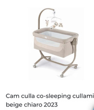 Culla con sponda apribile co-sleeping Cullami Beige mélange fianco letto 