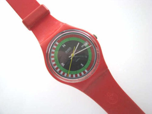 Bussola swatch rosso uomo - rosso,