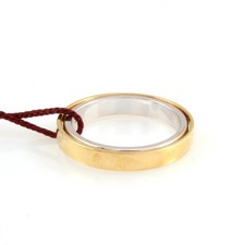 Fede Nuziale Recarlo Doppio Anello Oro 18 KT e Diamanti 0.10 ct misura n.13