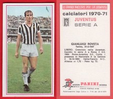 FIGURINA CALCIATORI PANINI 1970/71 - NUOVA - ROVETA - JUVENTUS
